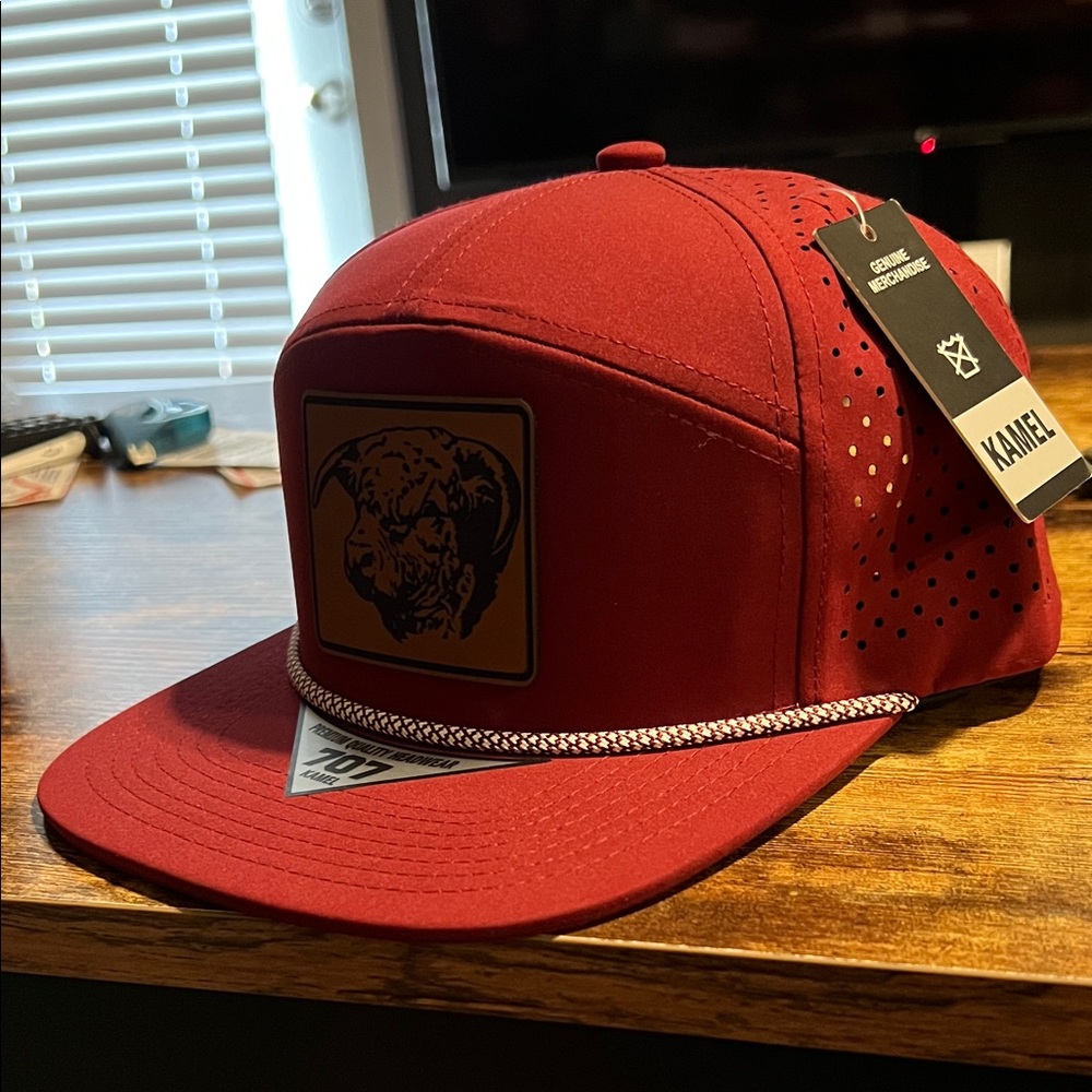 Kavu Maroon Rope-Front Cap with Ram Patch